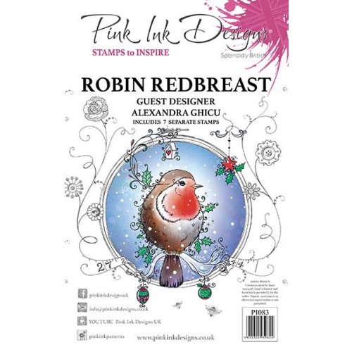 Robin Redbreast  - Pink Ink Designs Clear Stamp Set PI083